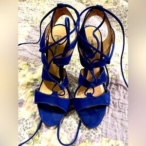 Steve Madden Blue lace up heels size 8.5
